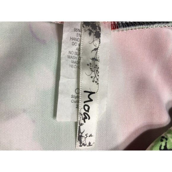 MOA Pencil Skirt Green Purple Red White Floral Stretch 2XL XXL‎ - Picture 4 of 12